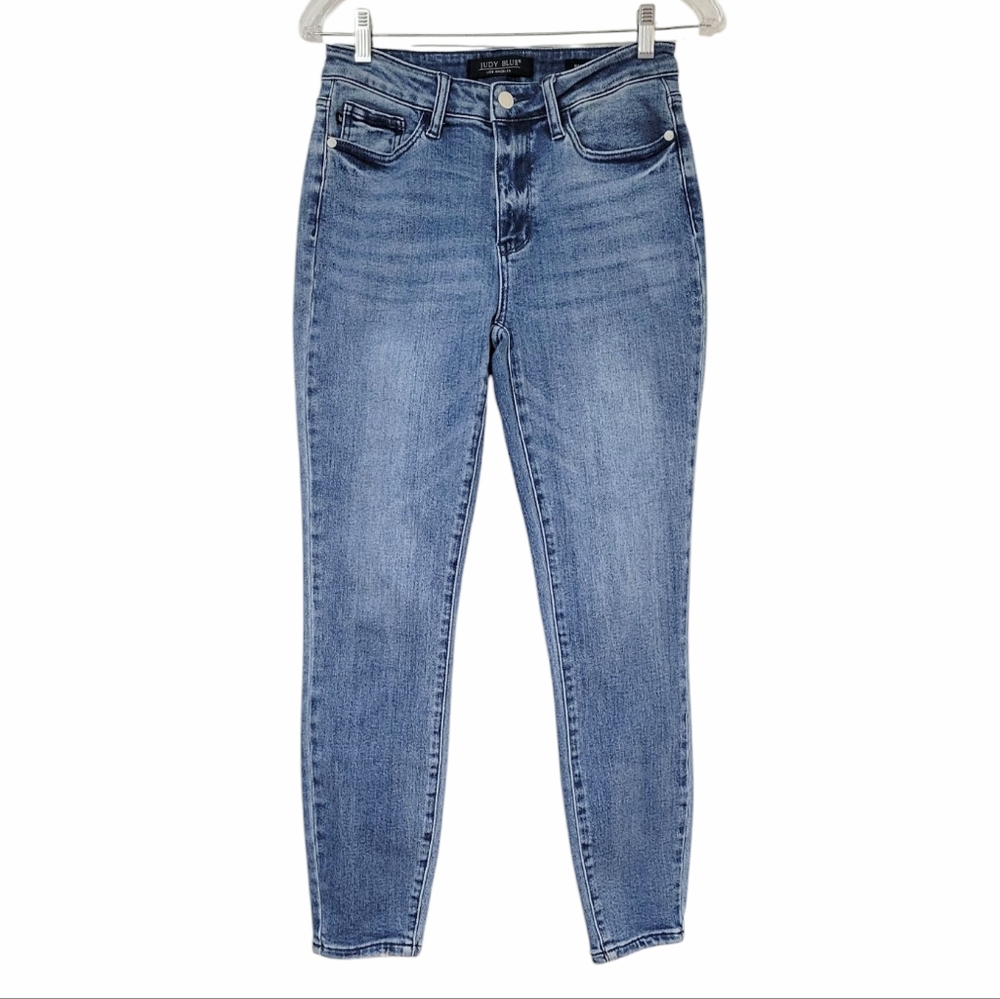 Judy Blue Mid-Rise Vintage Wash Skinny Jeans Relaxed Fit Size 27